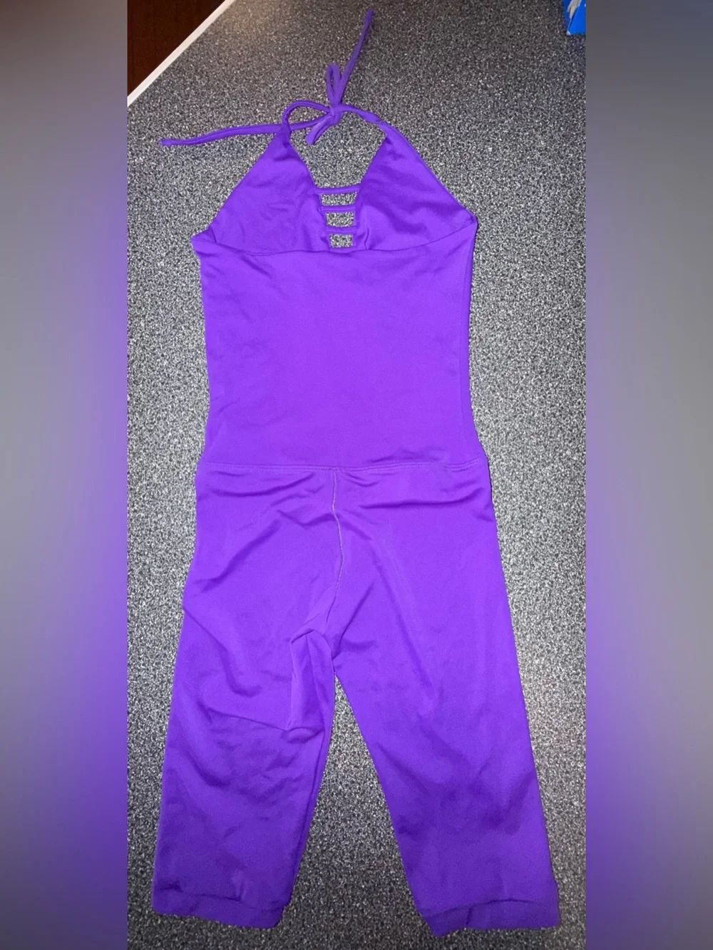 2nd Skin Purple Halter Jumpsuit Unitard Size Child X-Small